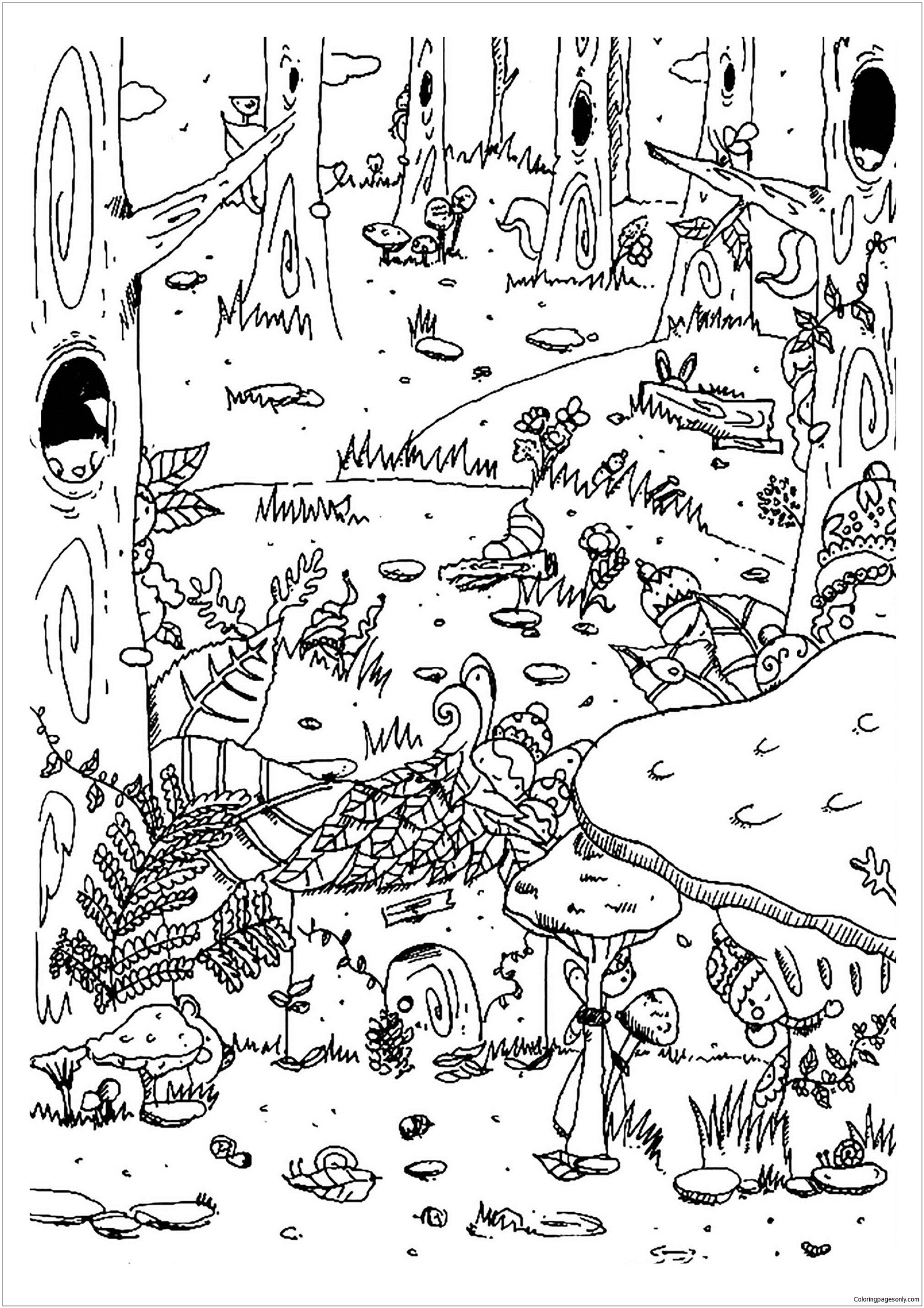 forest coloring pages