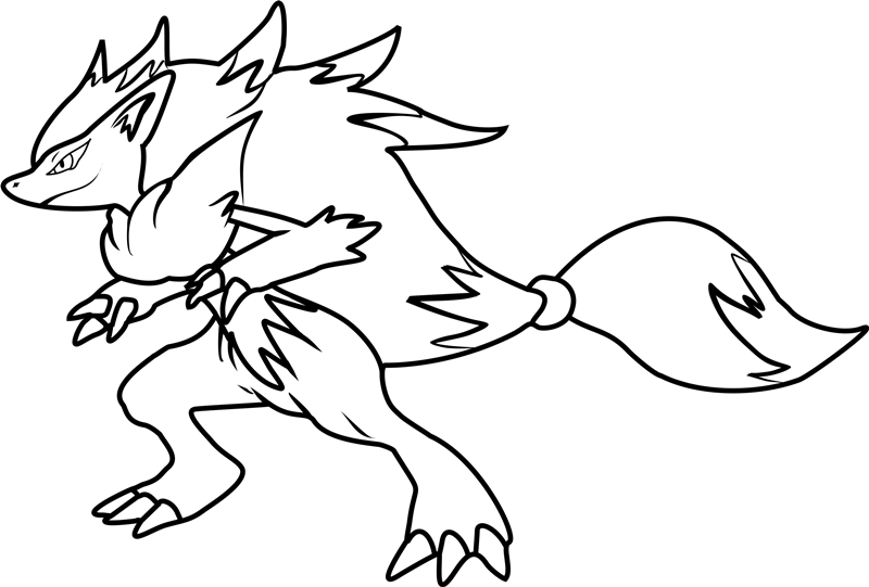 free zoroark pokemon coloring pages