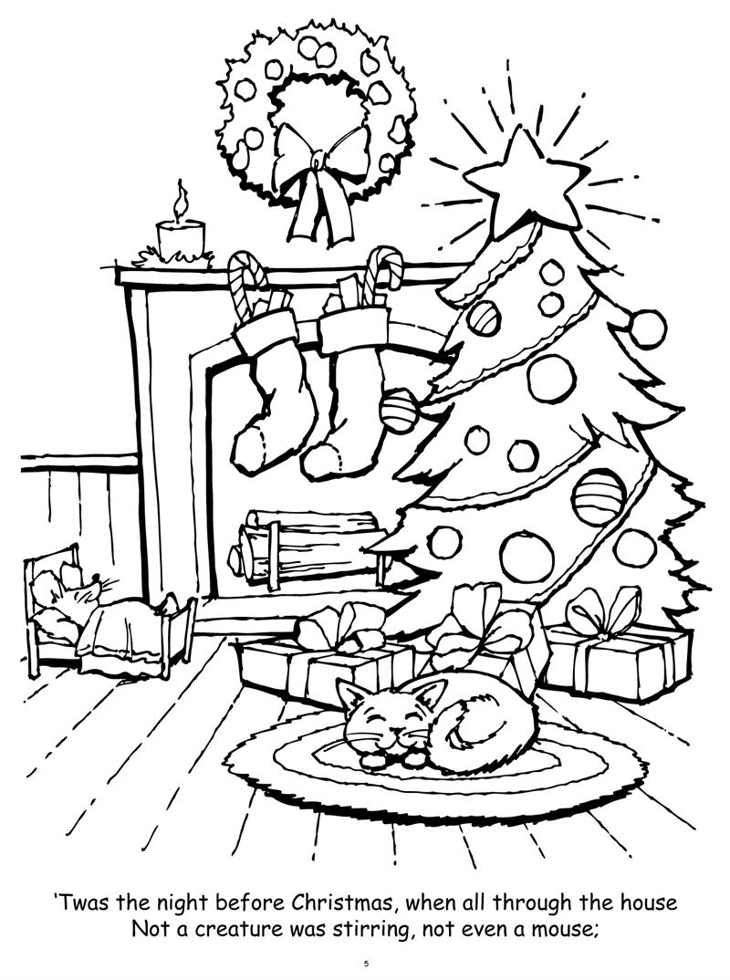 christmas coloring book pages