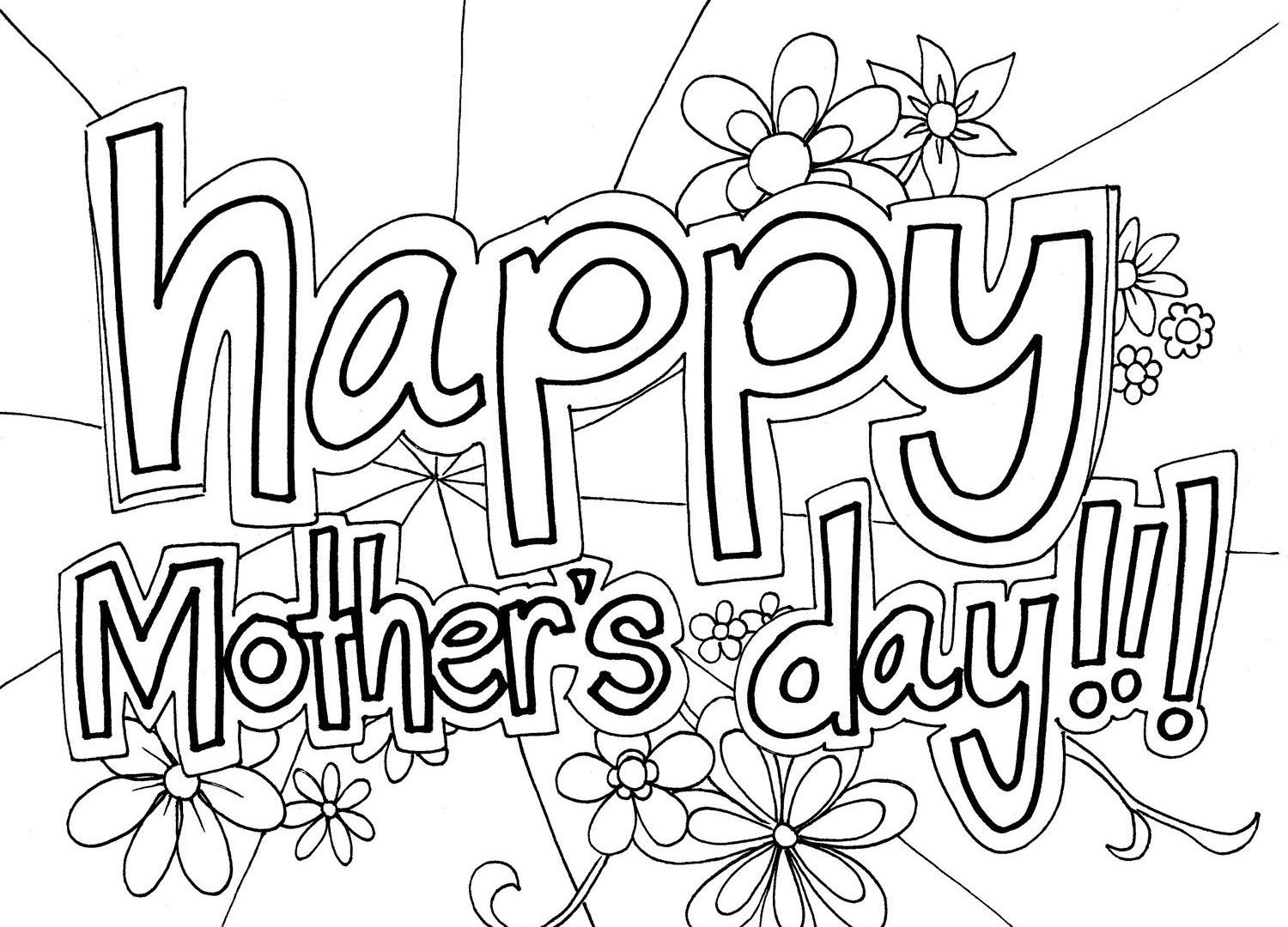 free coloring pages mothers day