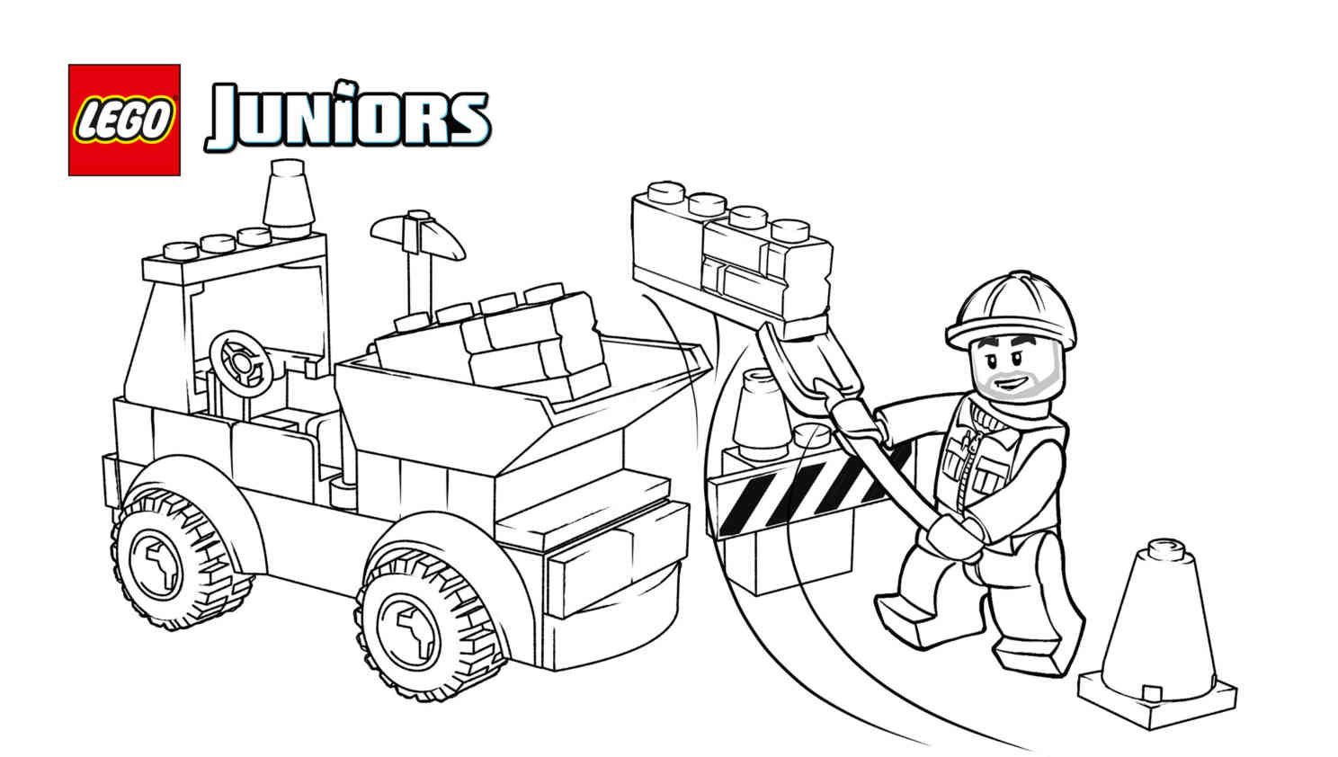 lego construction coloring pages