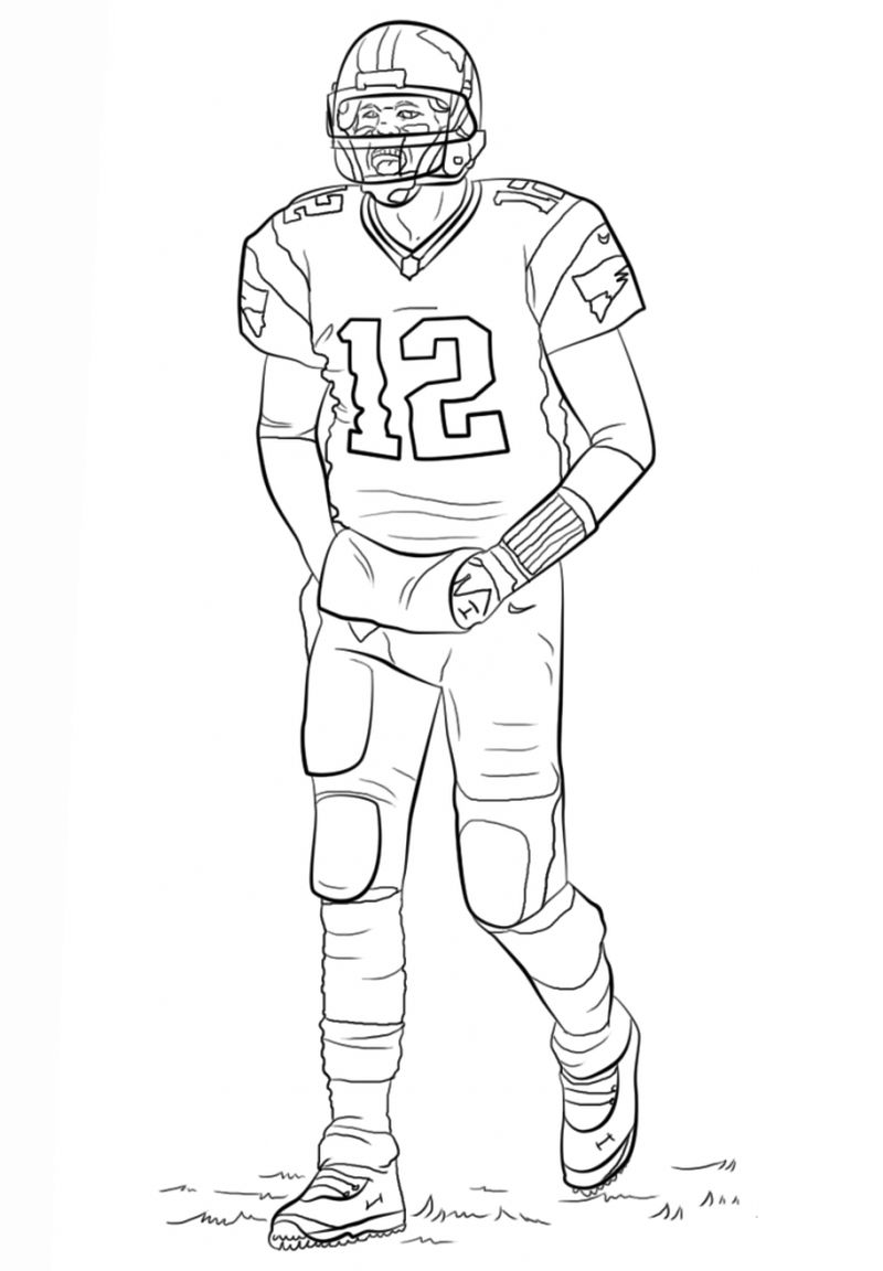 free football player coloring sheets