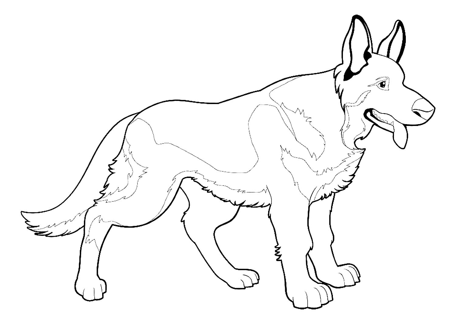 free german shepherd coloring pages