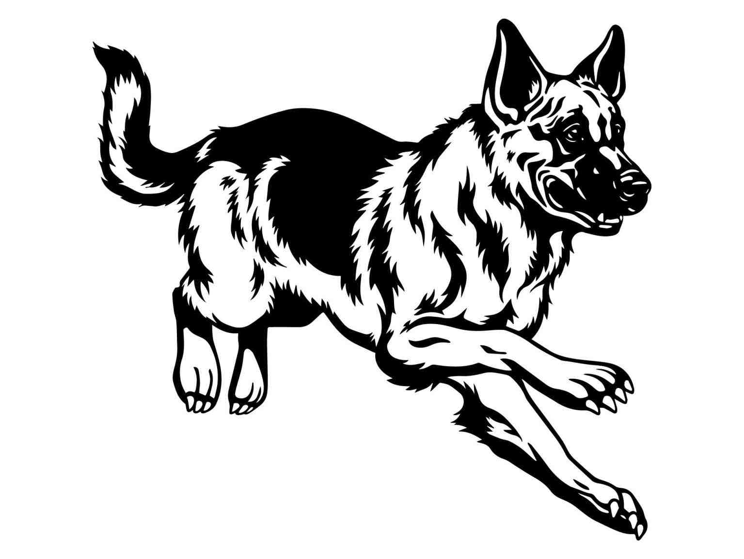 german shepherd dog coloring pages