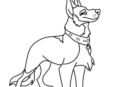 realistic german shepherd dog coloring pages