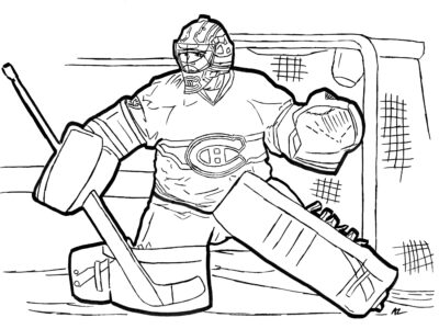 hockey goalie coloring pages