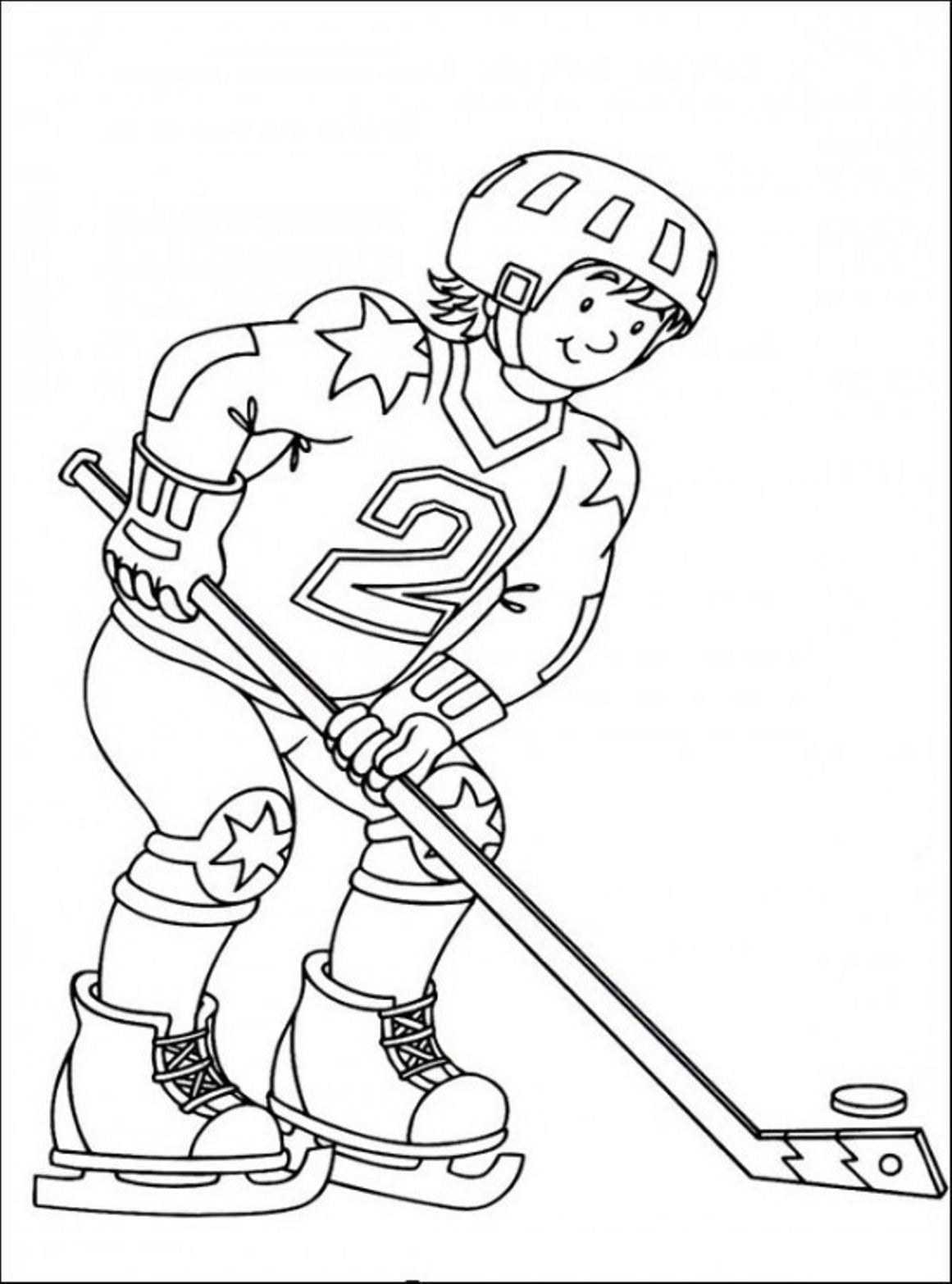 hockey player coloring pages