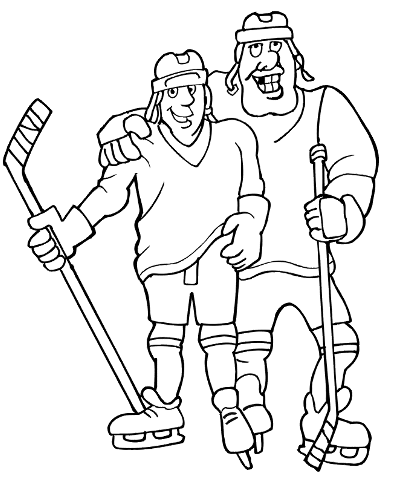 ice hockey coloring pages