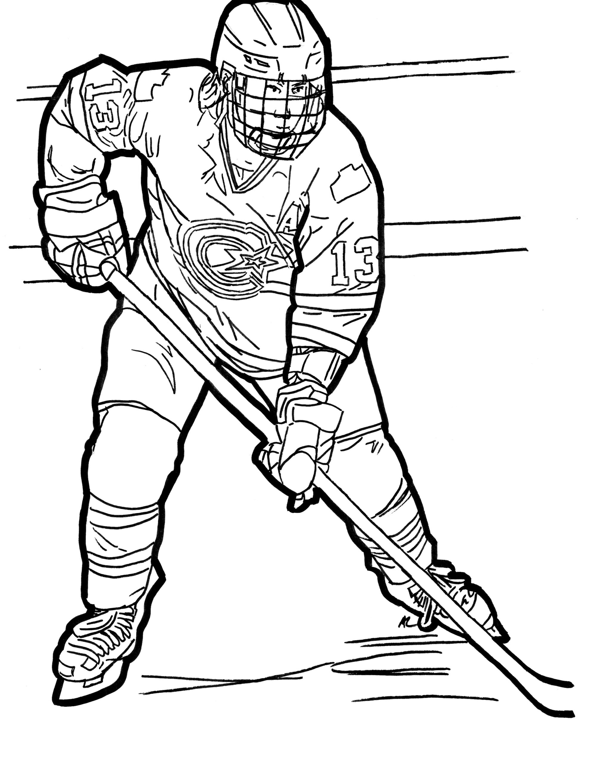 nhl hockey coloring pages