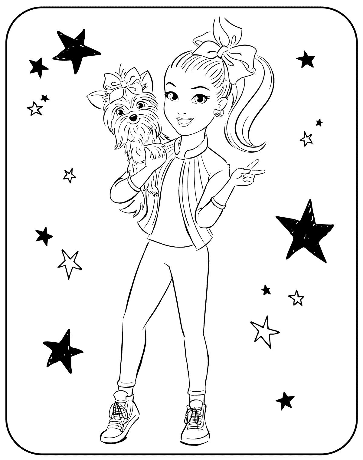 jojo siwa bow coloring pages