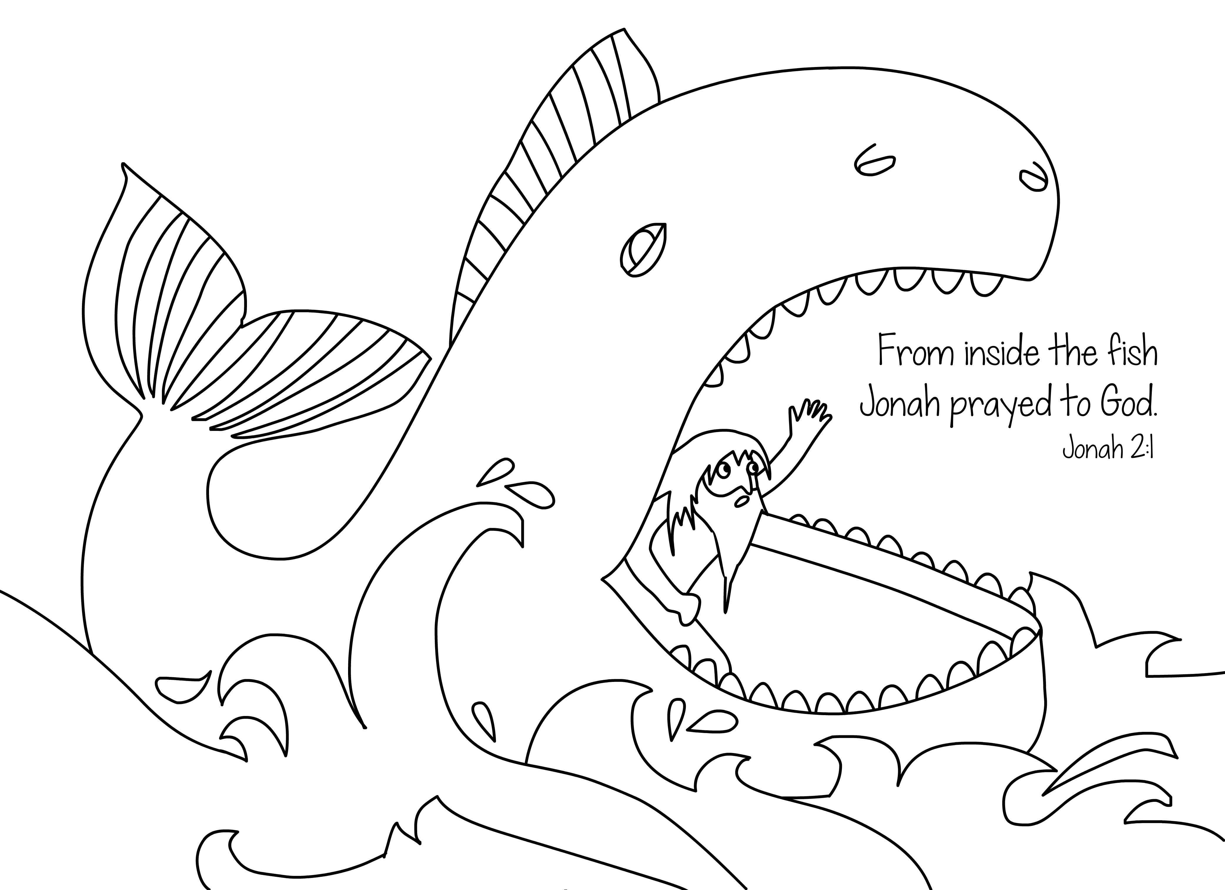 jonah bible story coloring pages