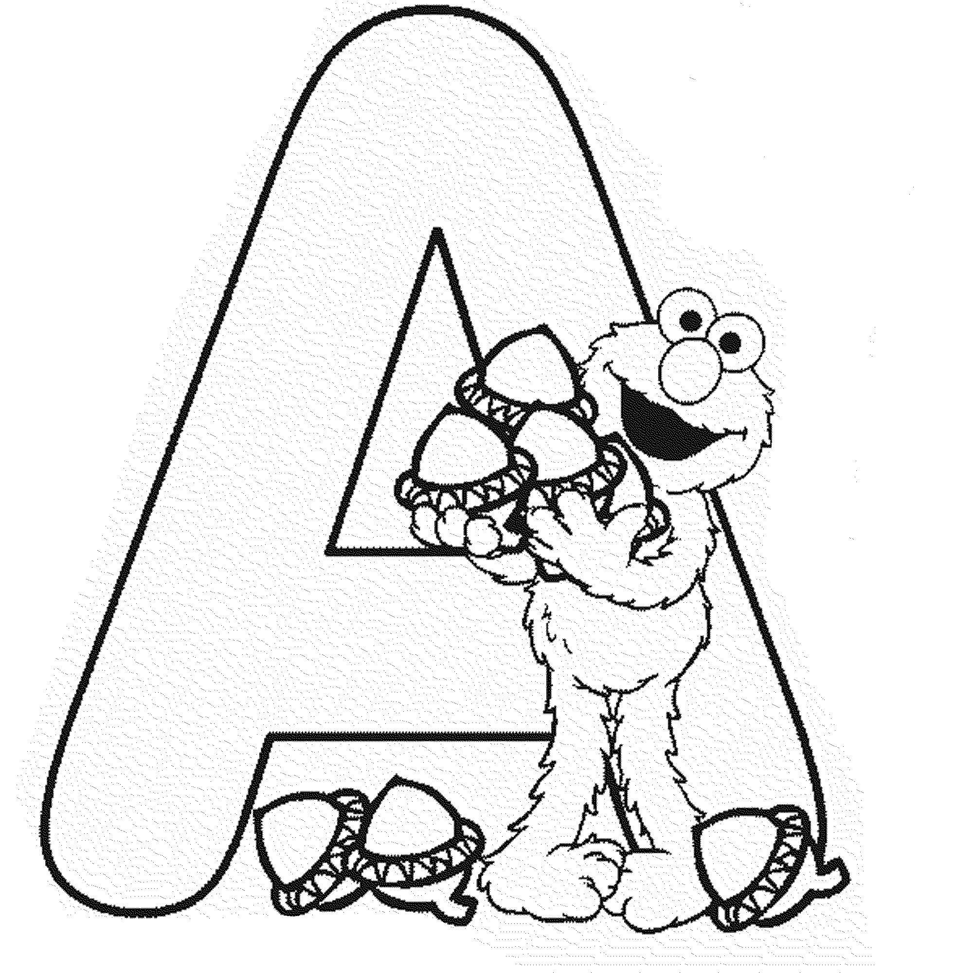 coloring pages of the letter a