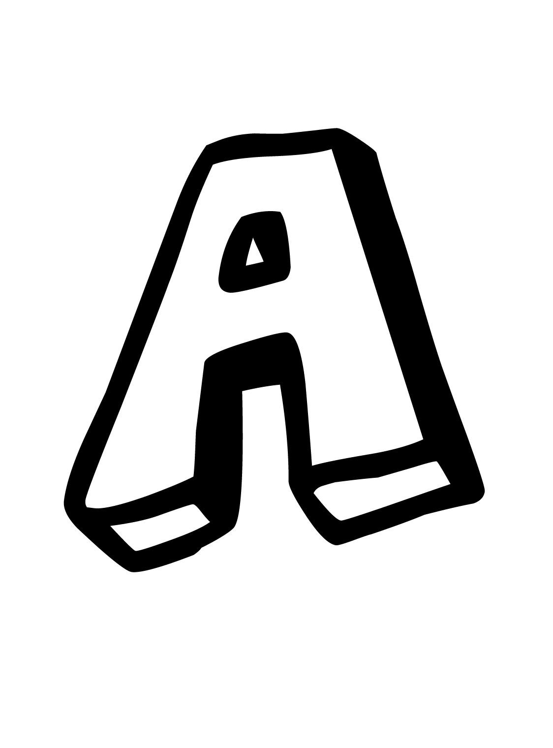 letter a coloring pages