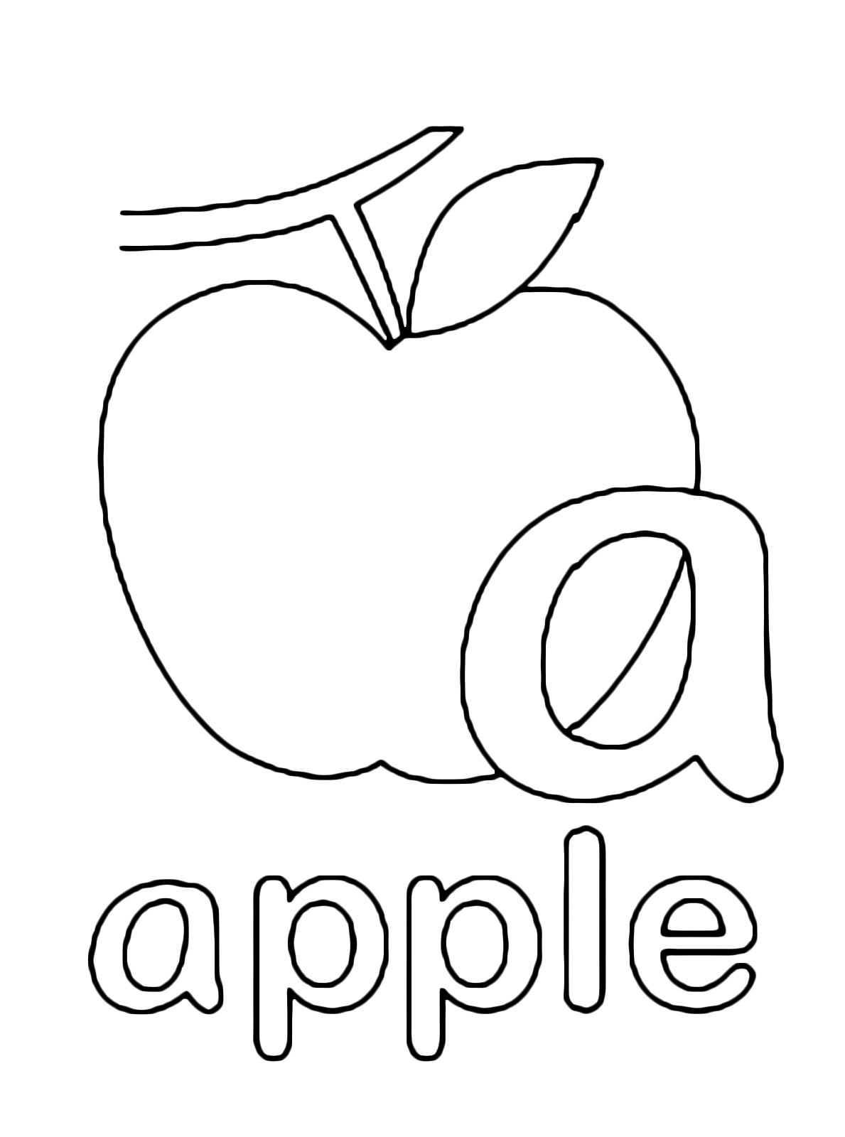 letter a printable coloring pages