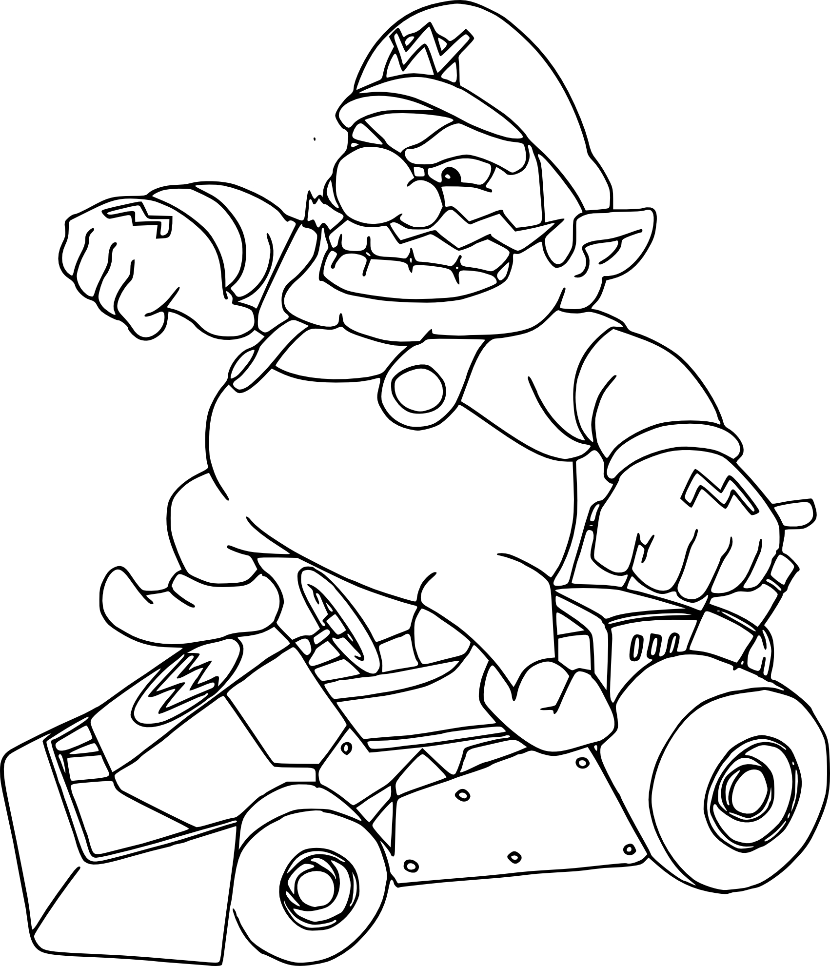 coloring pages mario kart wii