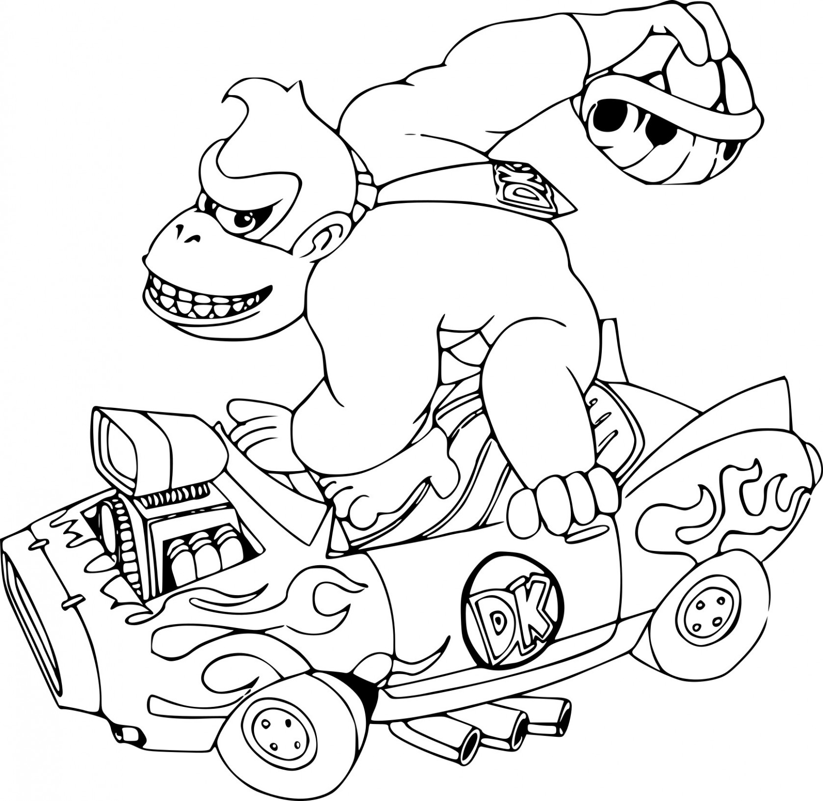 mario kart wii coloring pages