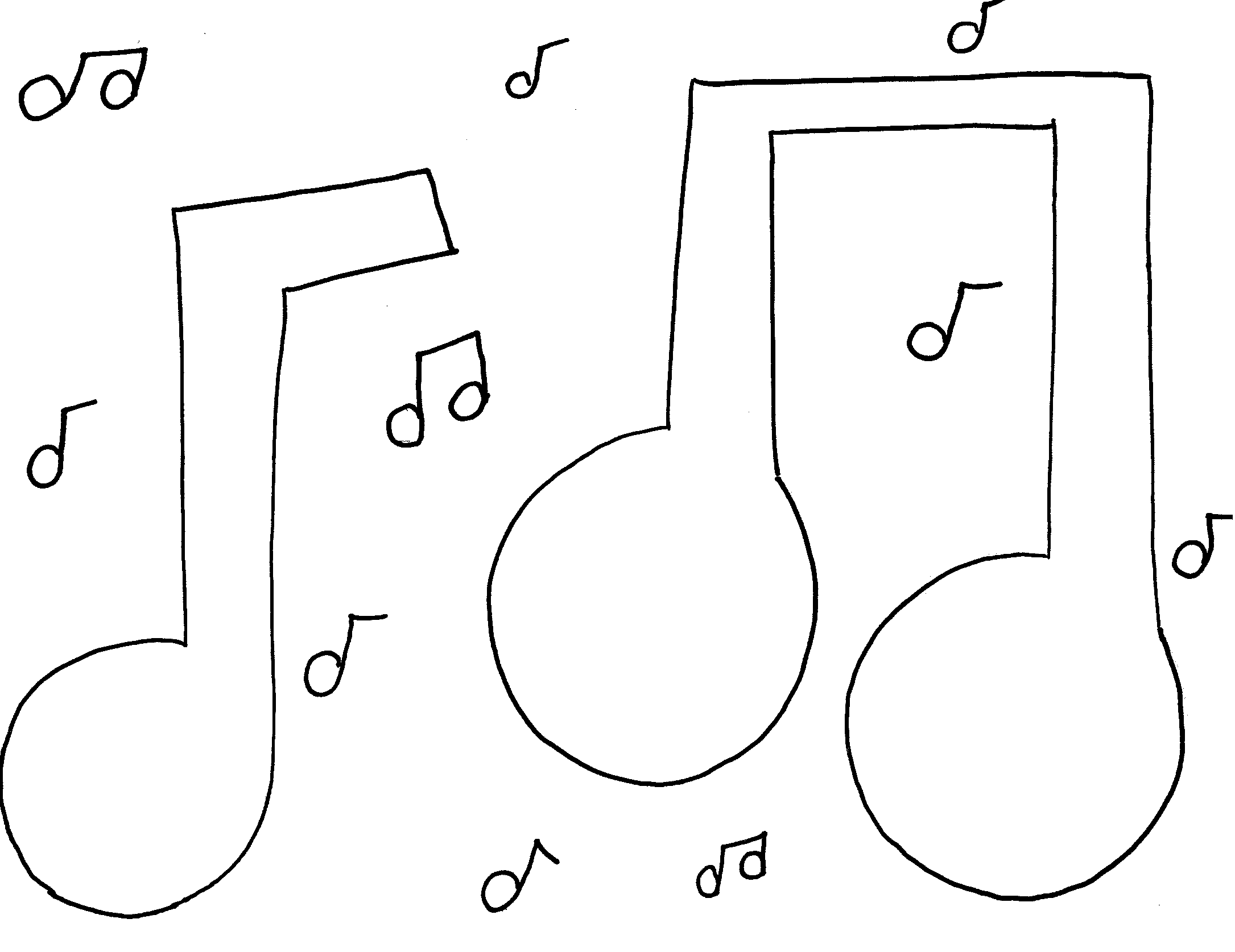 music notes coloring pages