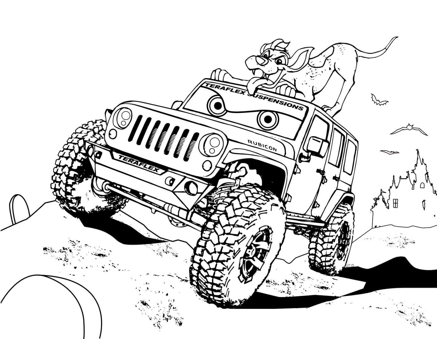 coloring pages for boys cars