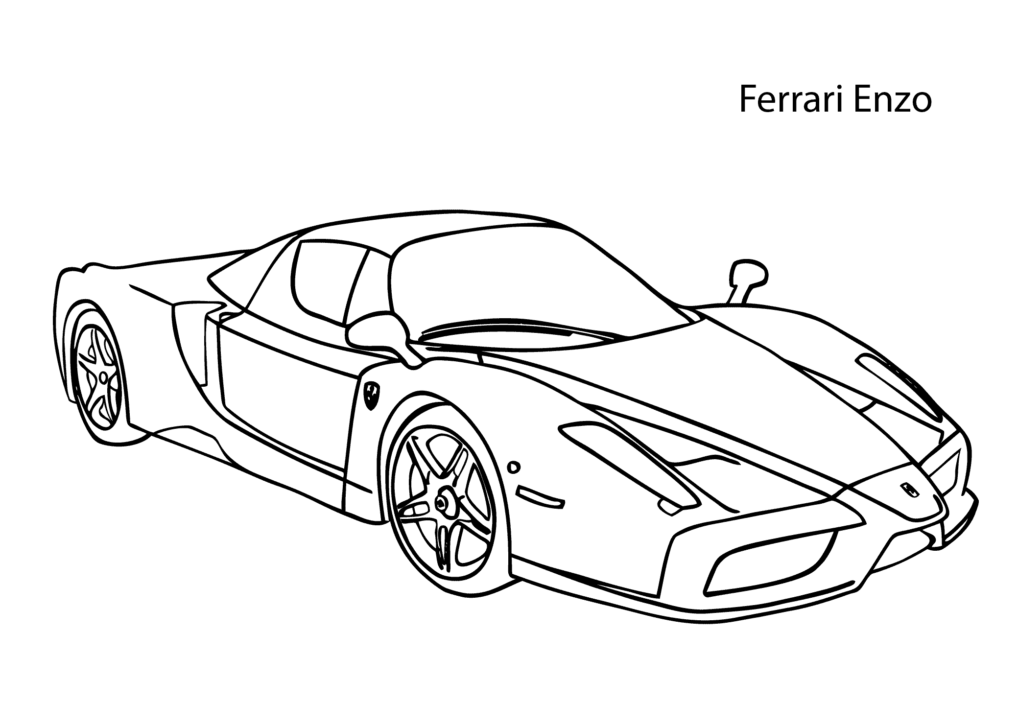 coloring pages of a ferrari enzo