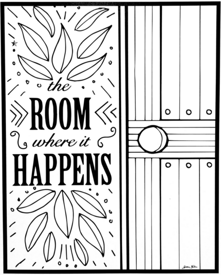 hamilton coloring pages room were it happens