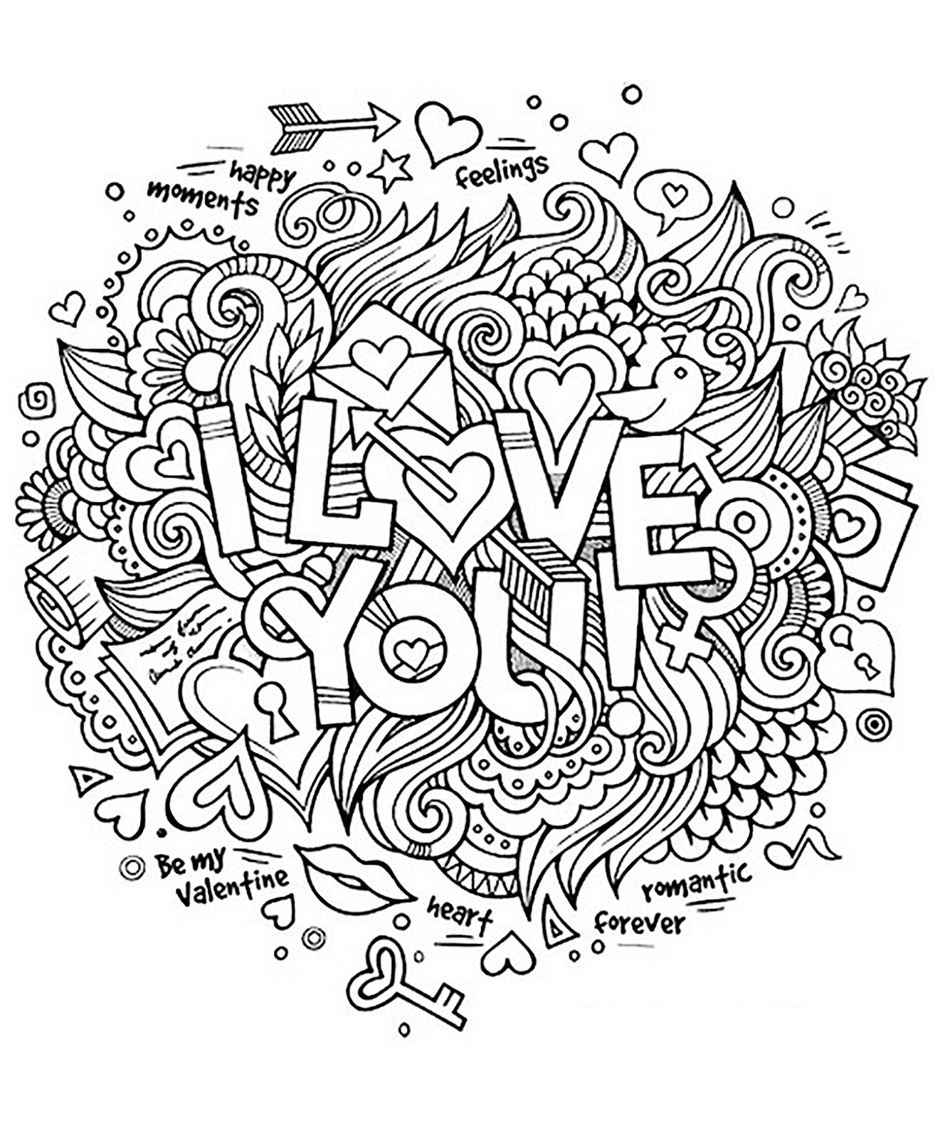 i love you coloring pages