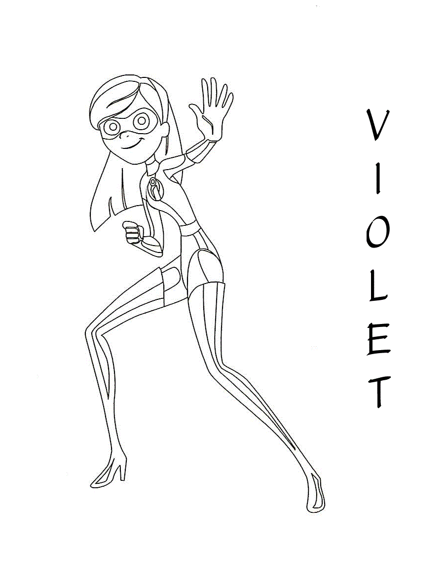 incredibles violet coloring pages