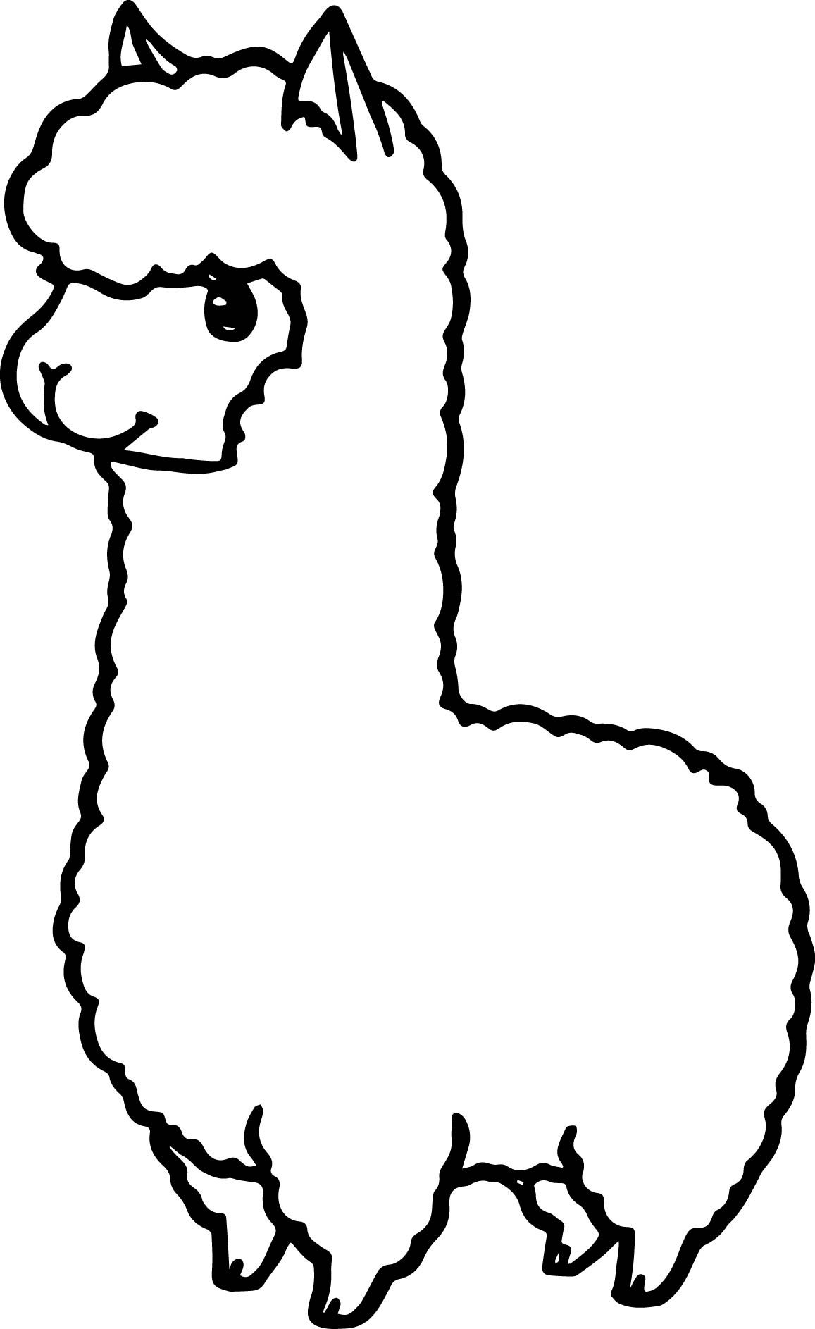 cute llama coloring pages