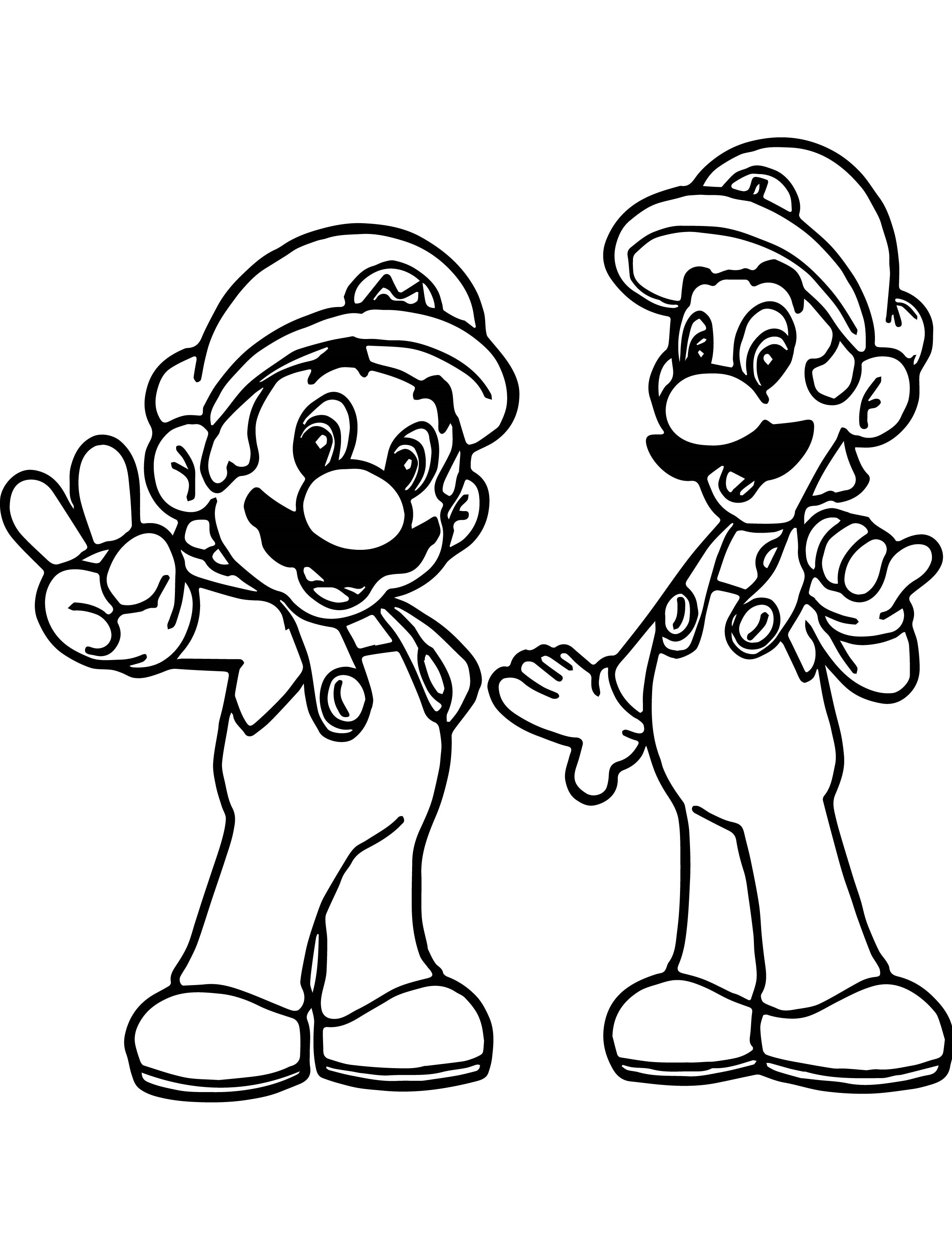 mario and luigi bandi coloring pages