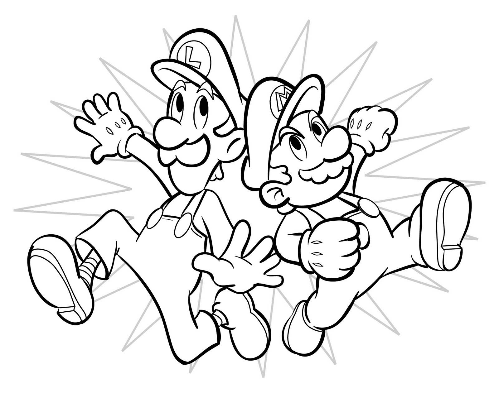 mario and luigi coloring pages