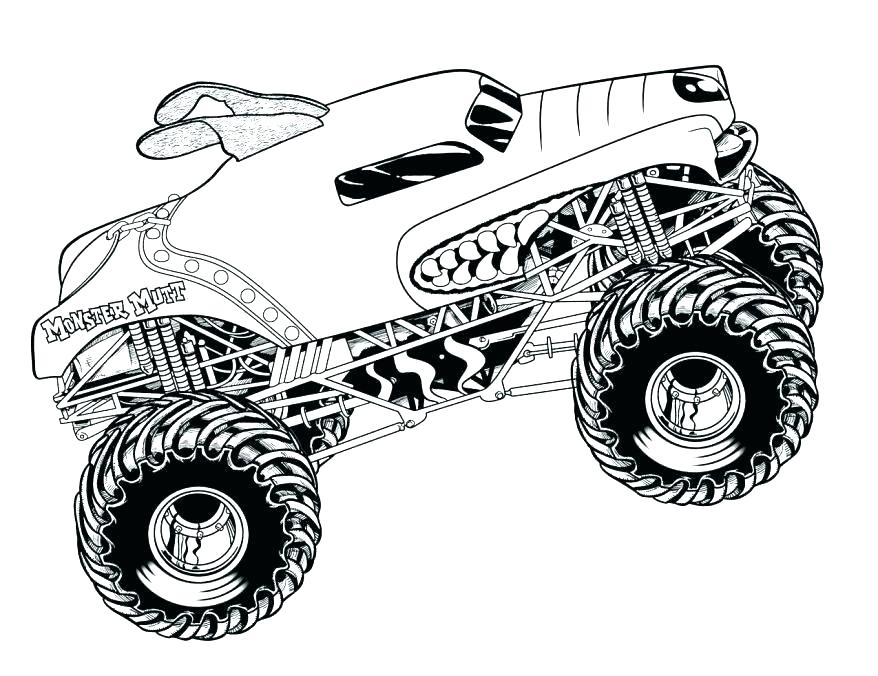 free printable monster truck coloring pages