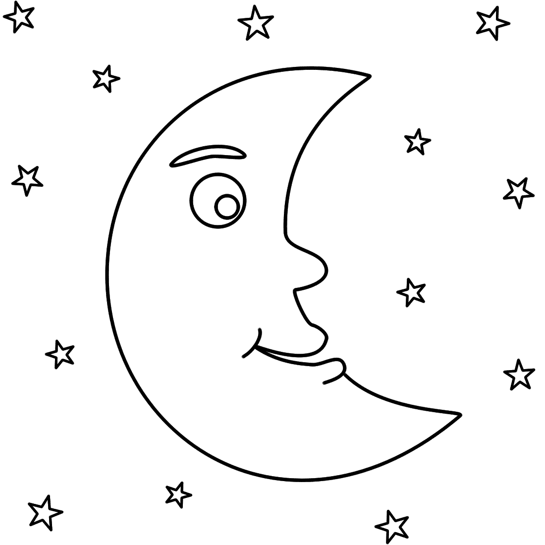 coloring pages moon