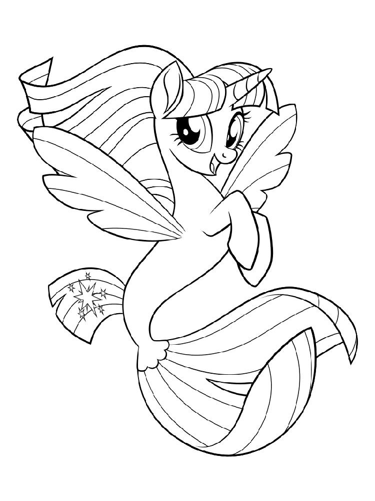 my little pony mermaid coloring pages