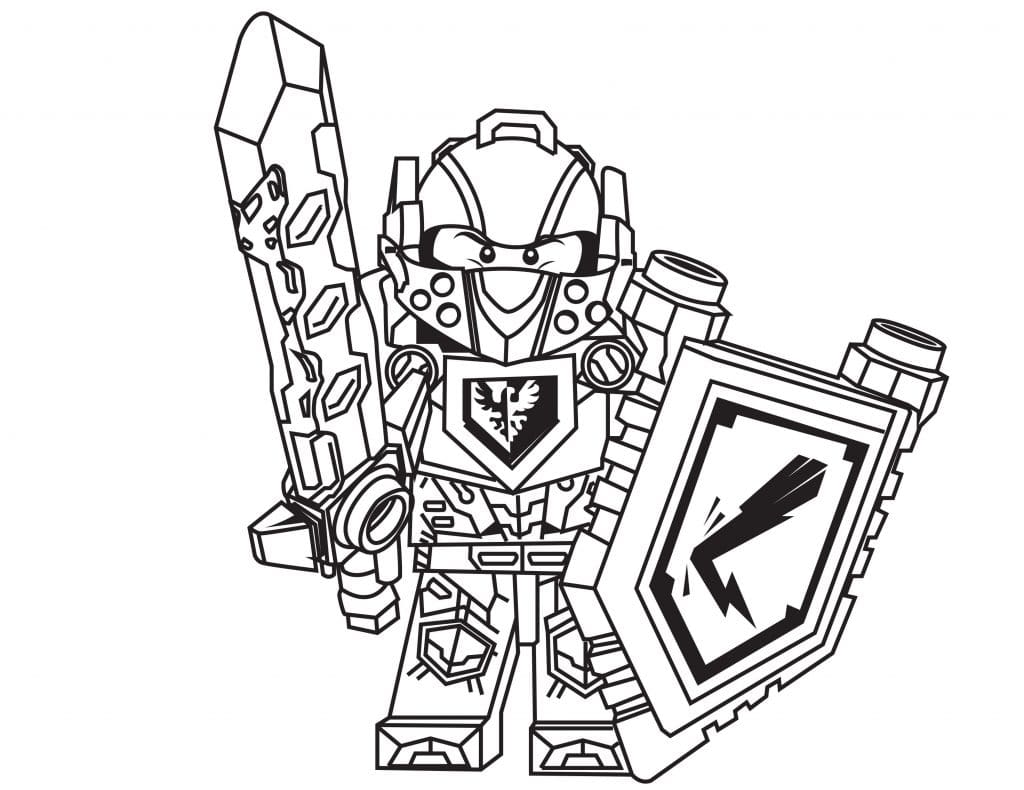 nexo knights coloring pages of clay