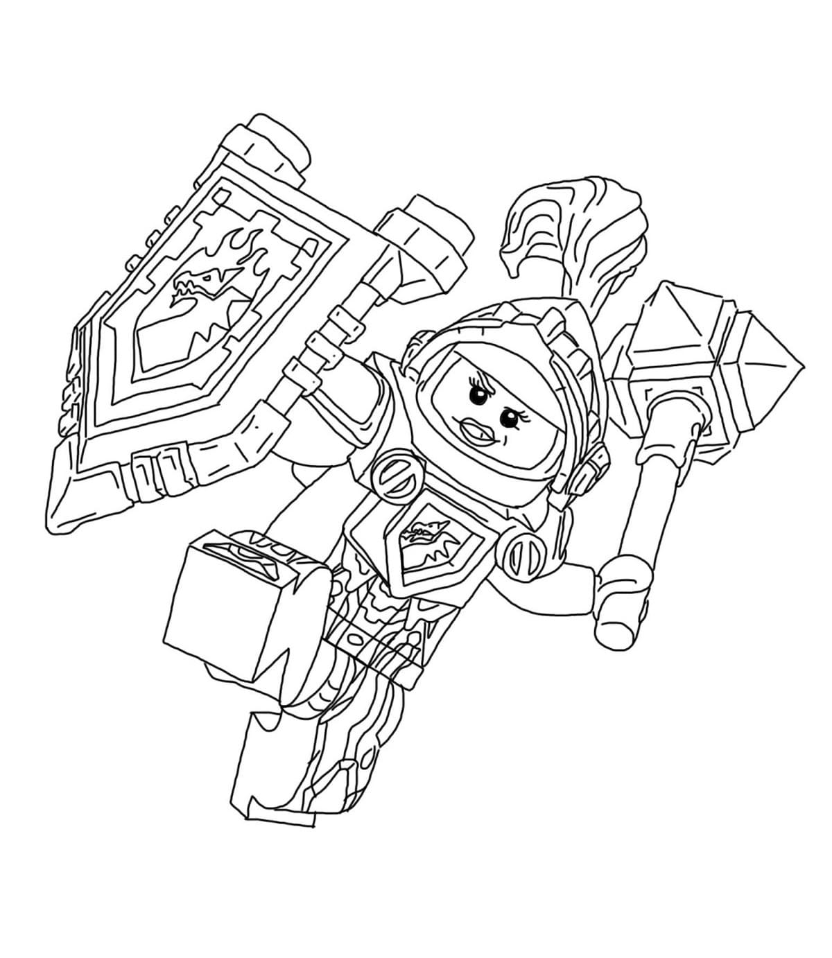 nexo knights ships coloring pages