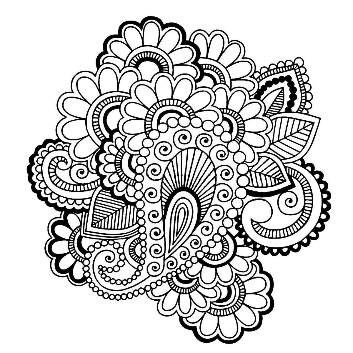 floral pattern coloring pages