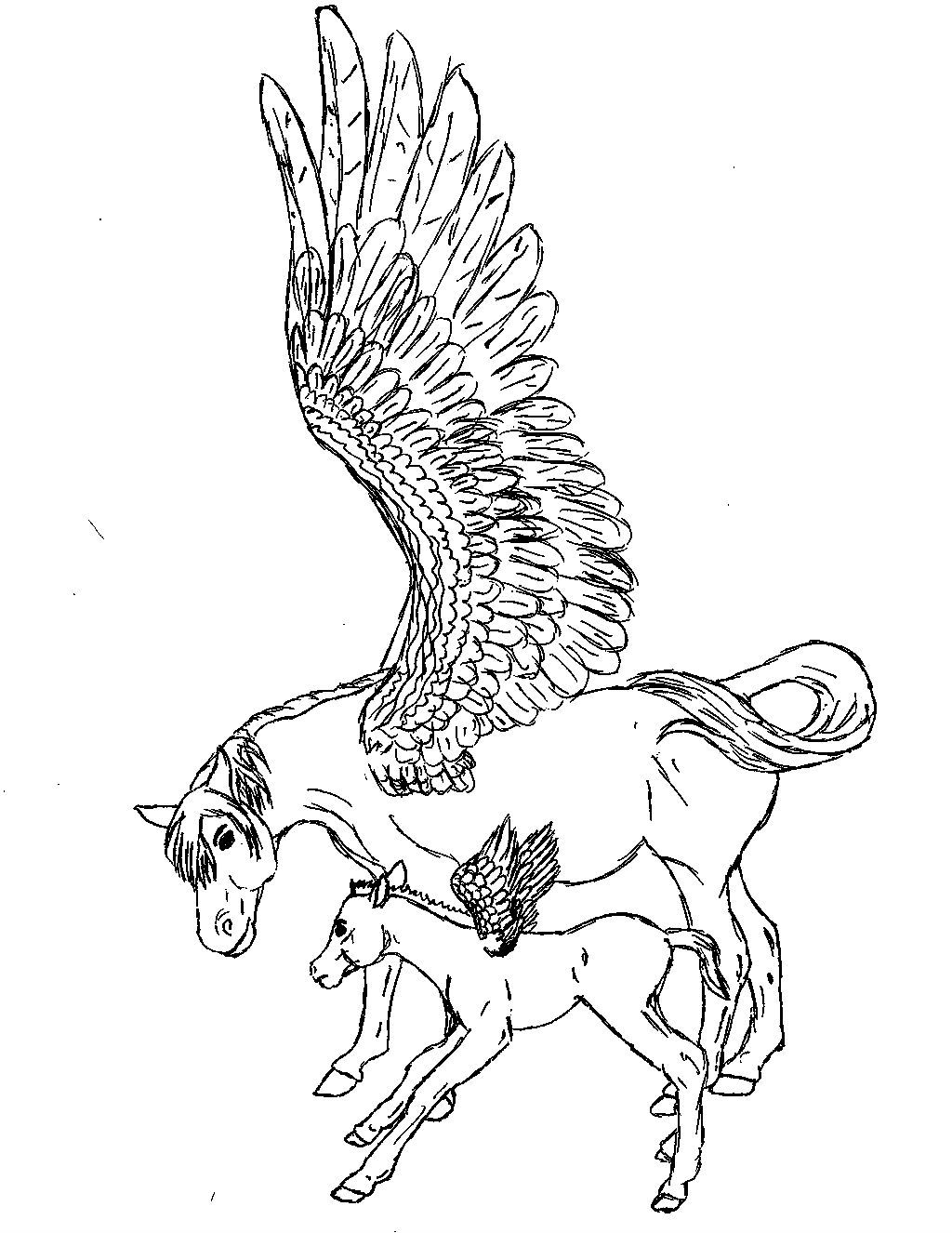 magic of pegasus coloring pages