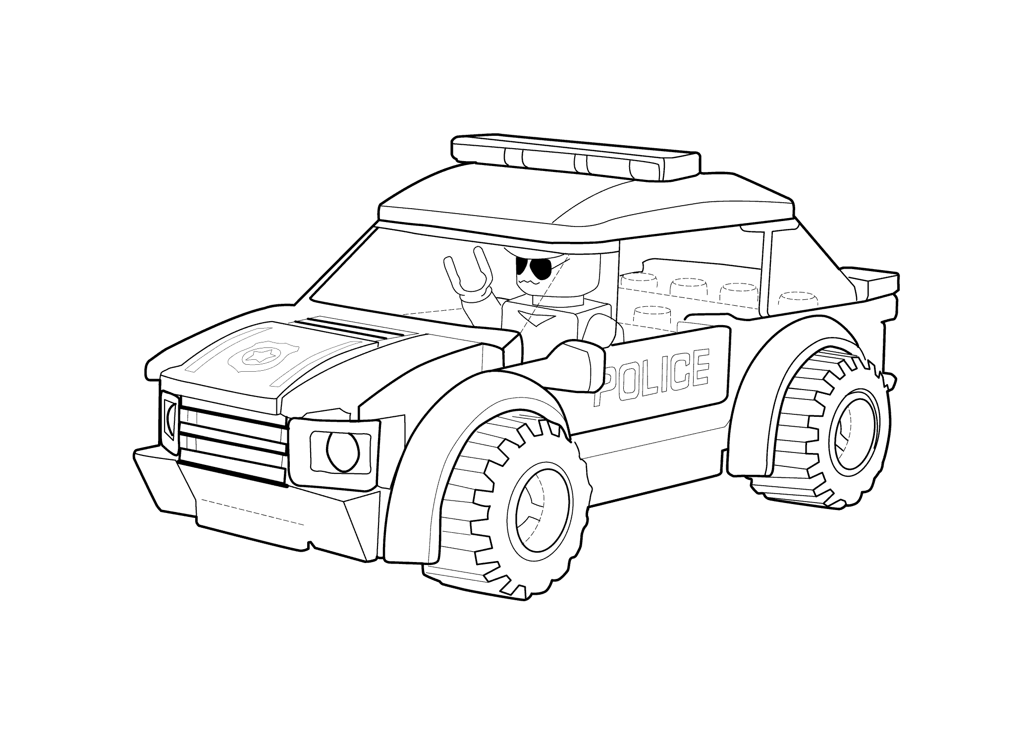 police car coloring pages