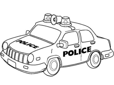 police car coloring page