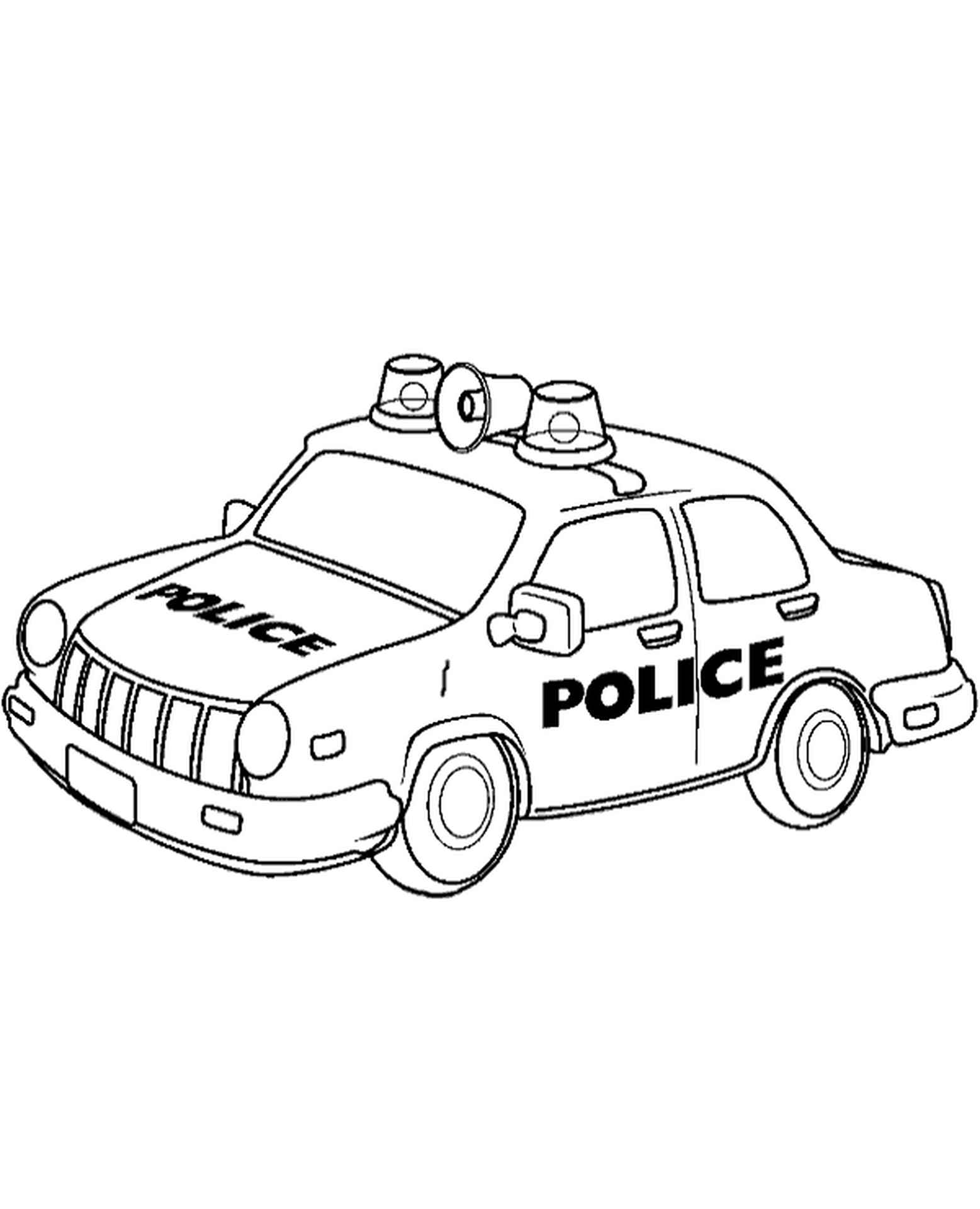 police car coloring page