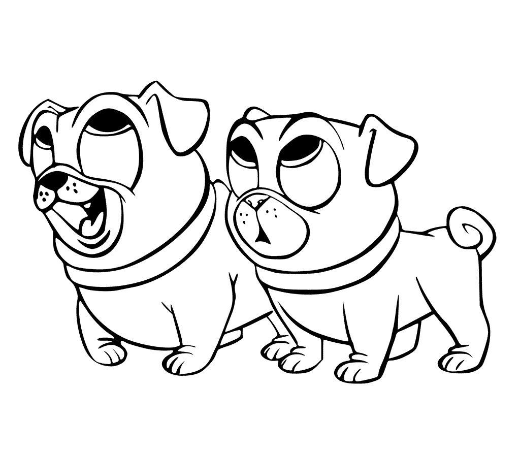 cute pug coloring pages