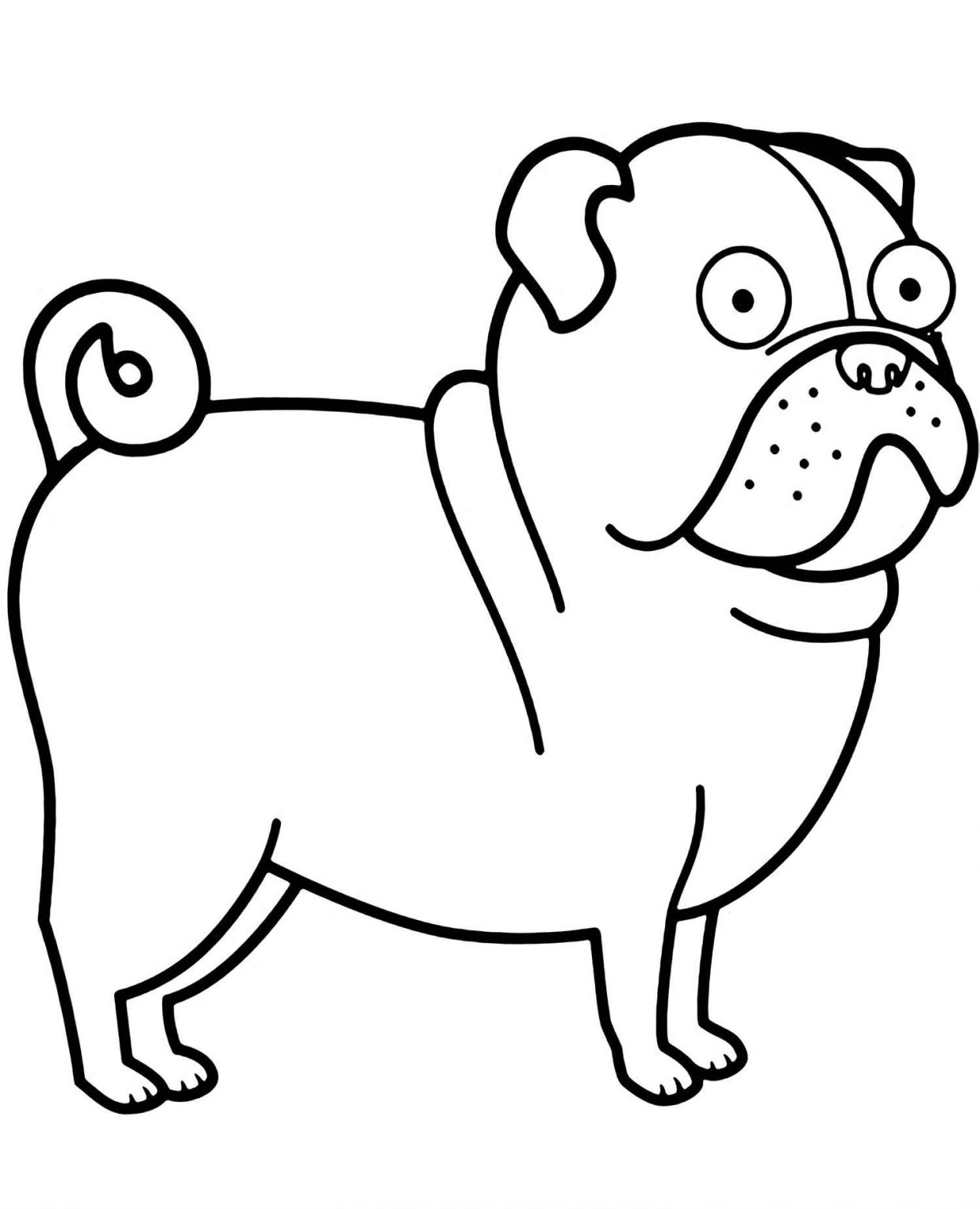 free printable pug coloring pages