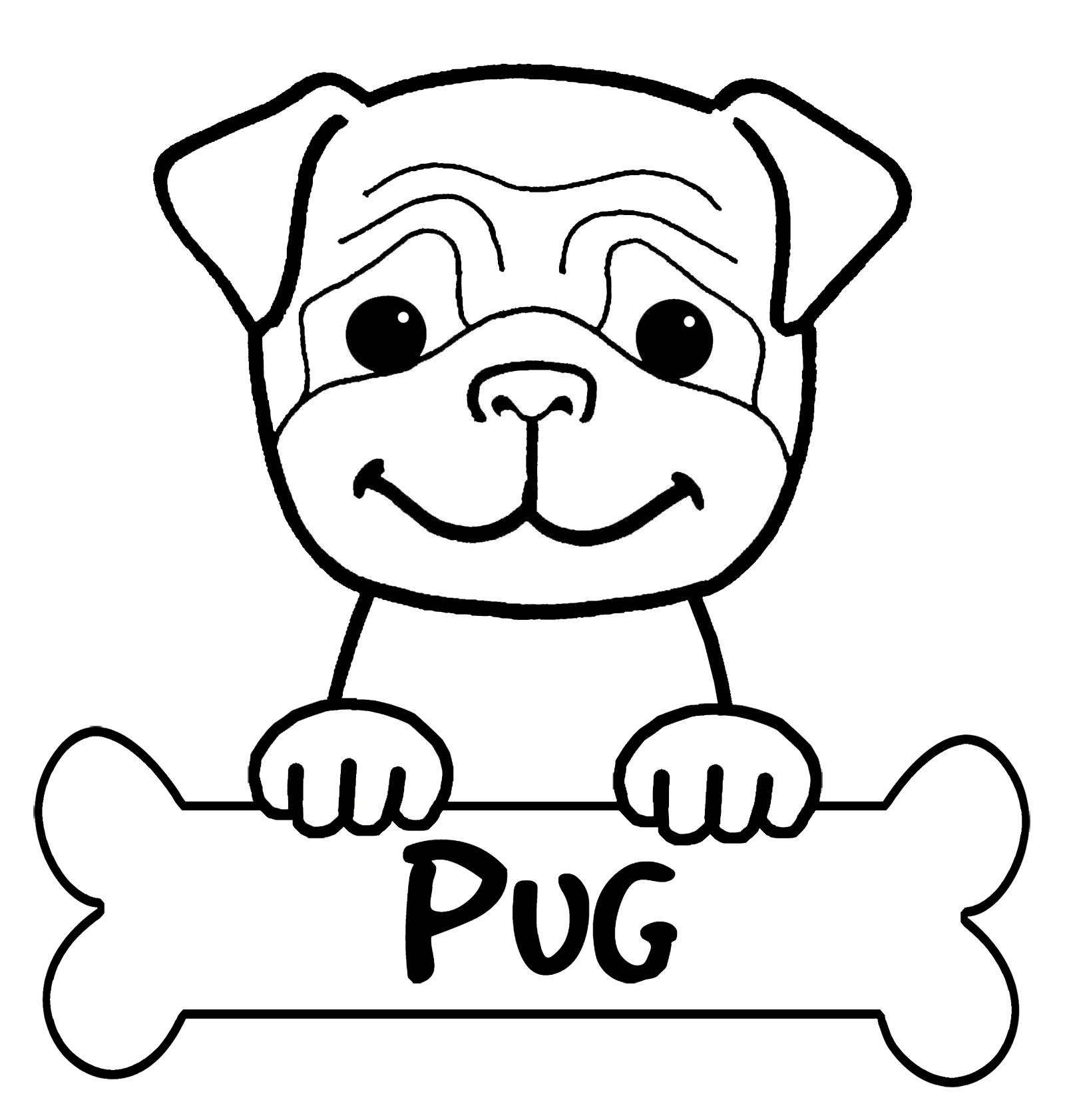 pug coloring pages