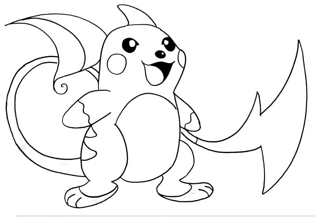 free printable raichu coloring pages