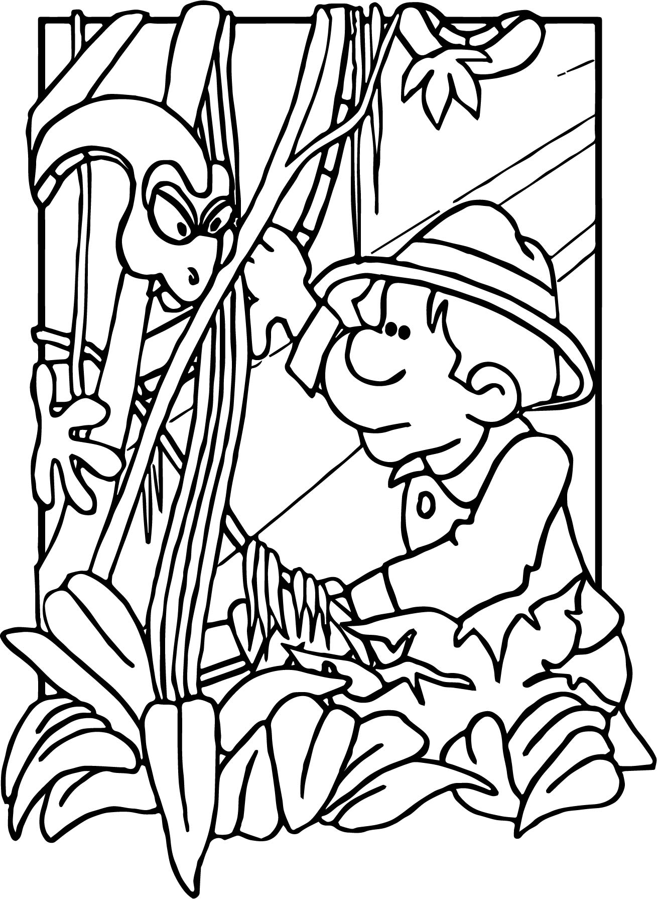 tropical rainforest coloring pages