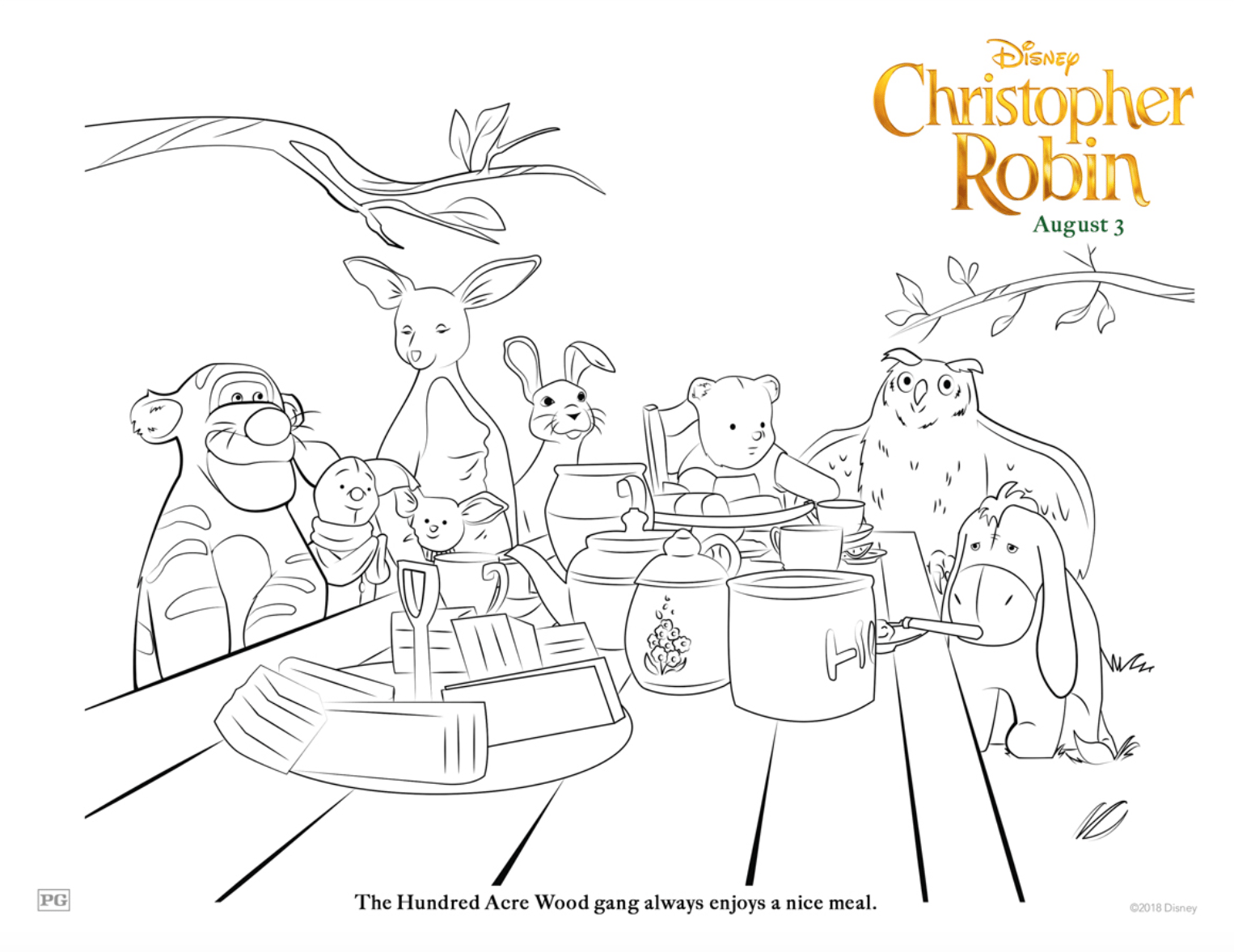 christopher robin coloring pages