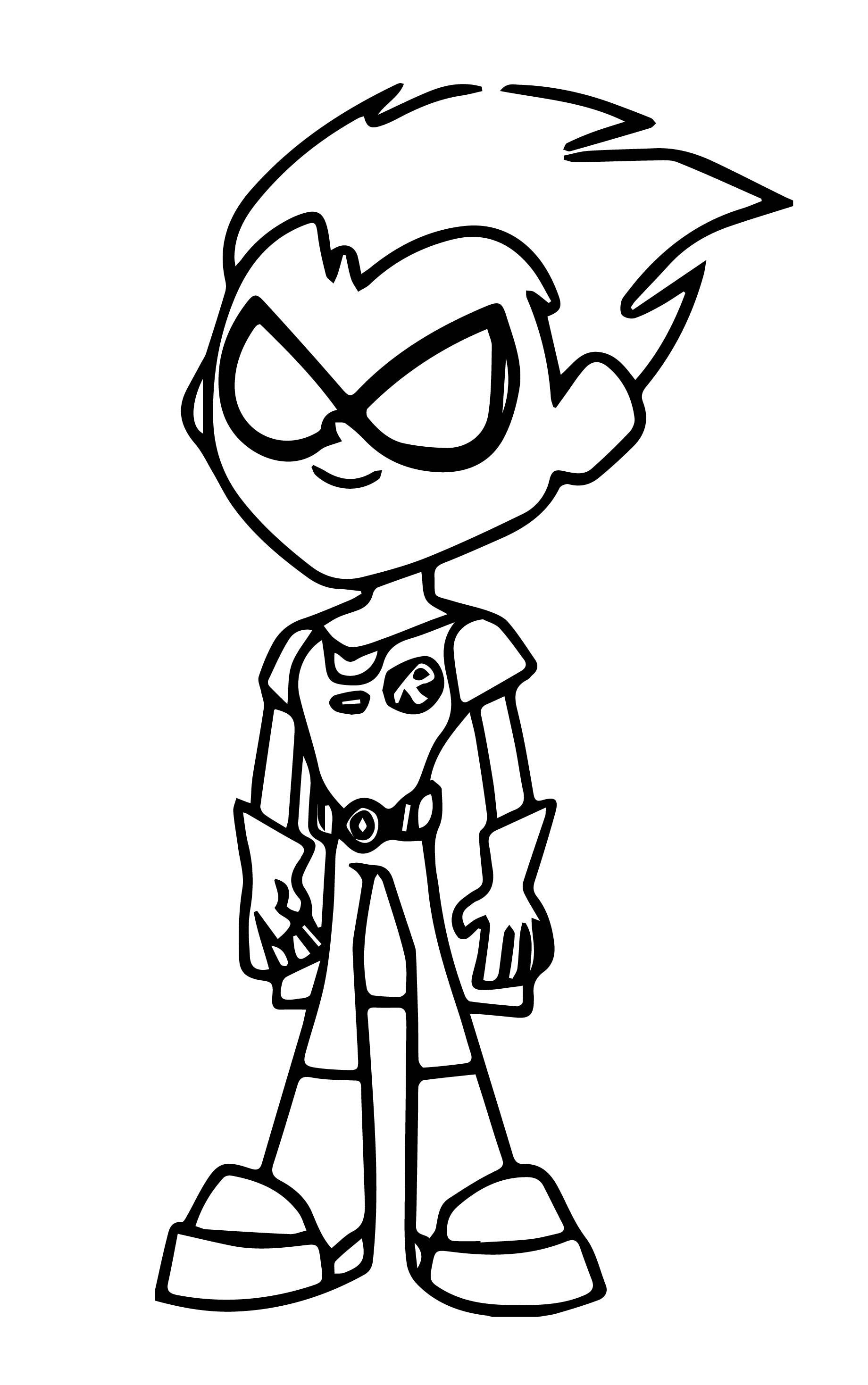 teen titans go robin coloring pages