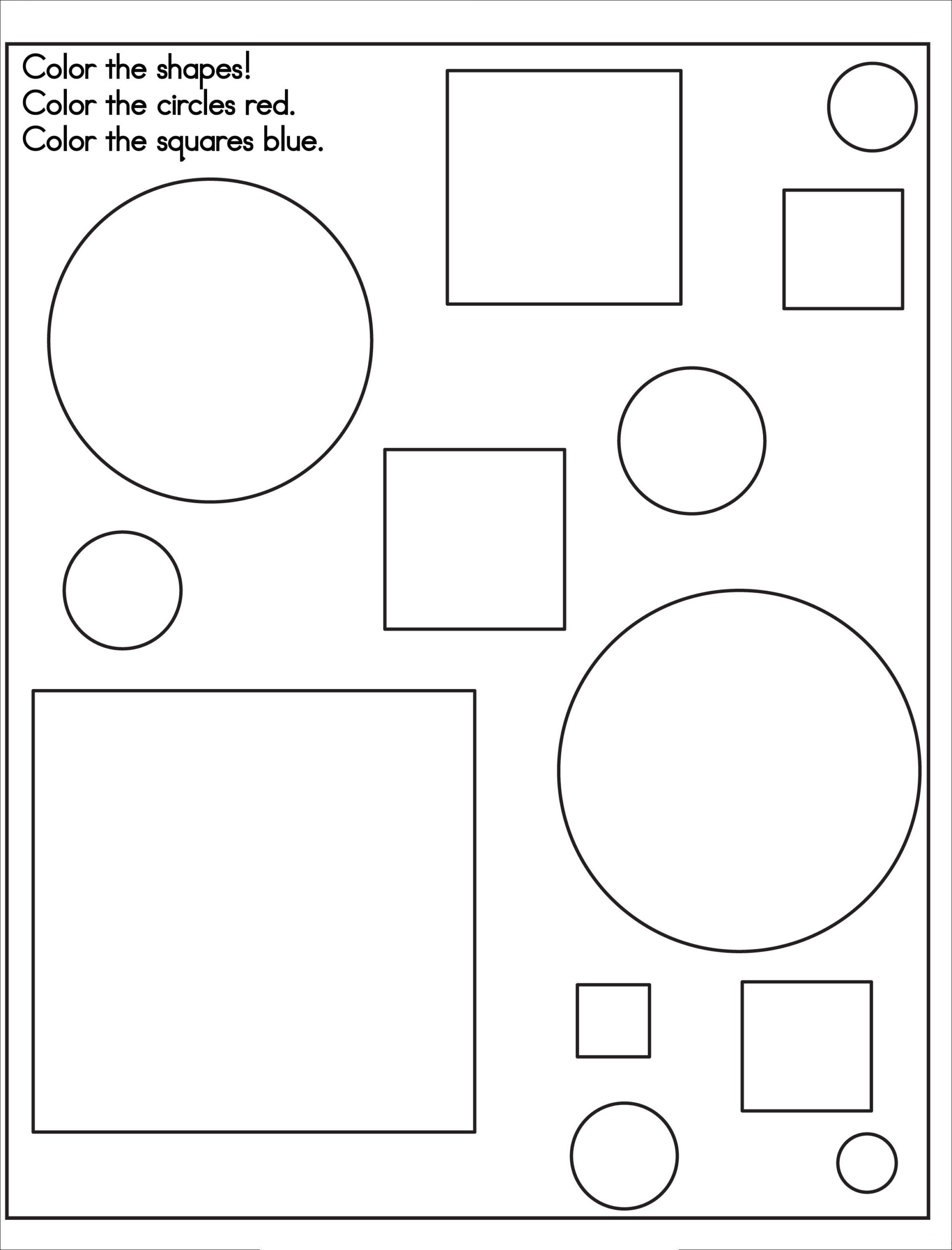 basic shapes coloring pages