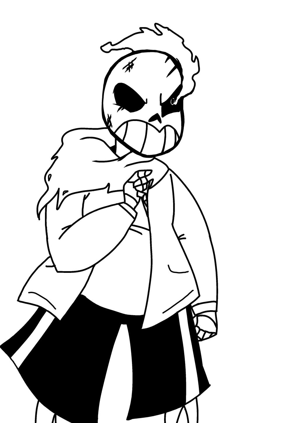 sans undertale coloring pages