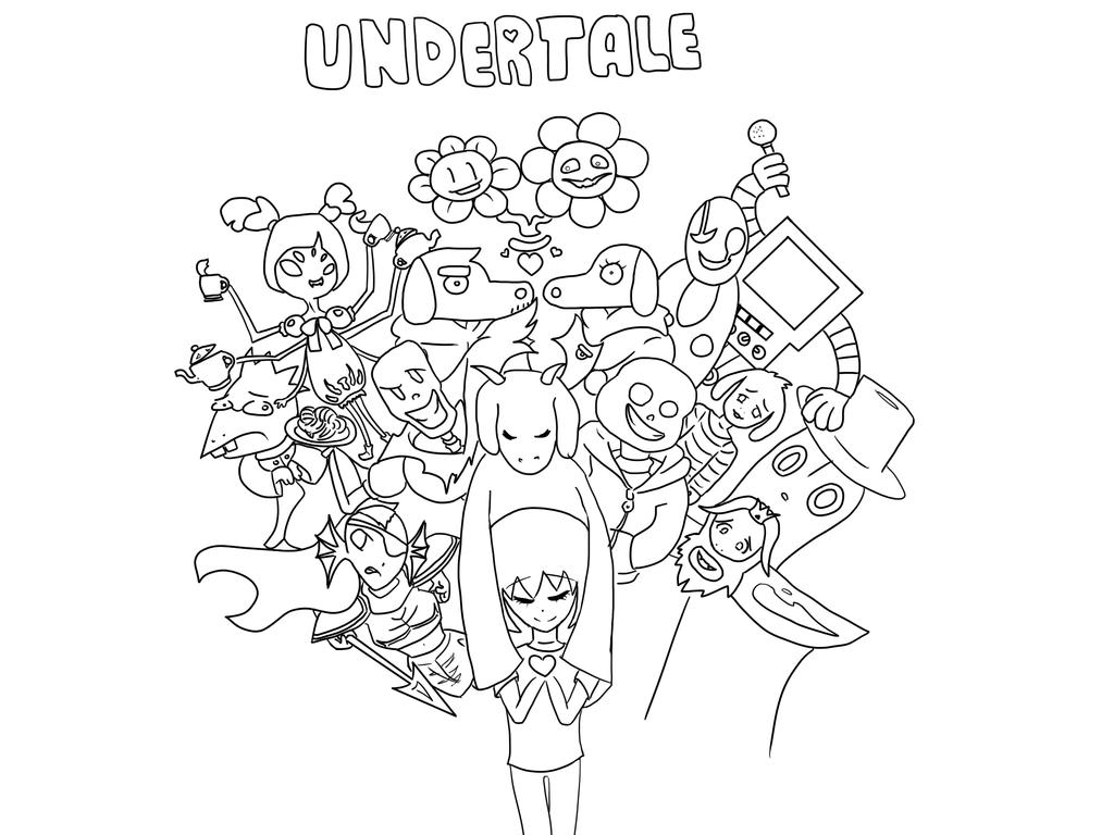 undertale au coloring pages