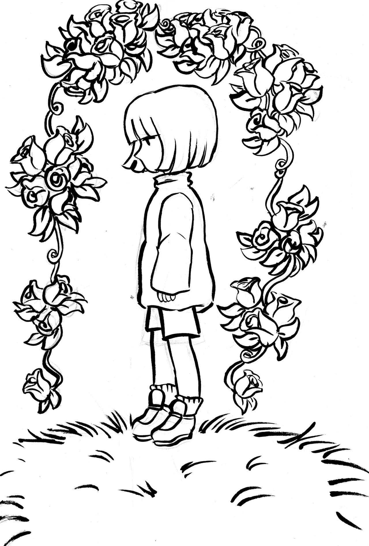 undertale coloring pages frisk